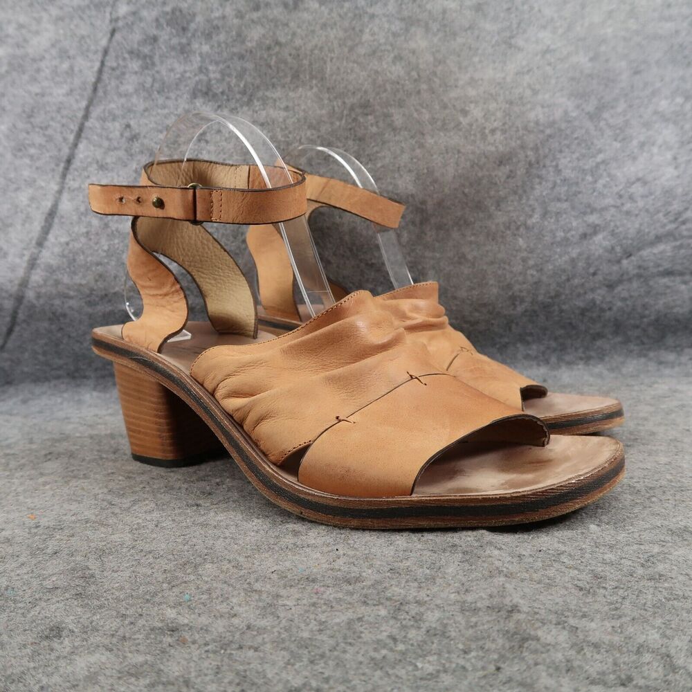 Michael Jolie Shoes Womens 40.5 Heel Sandals Leather Fashion Ankle Strap Brown